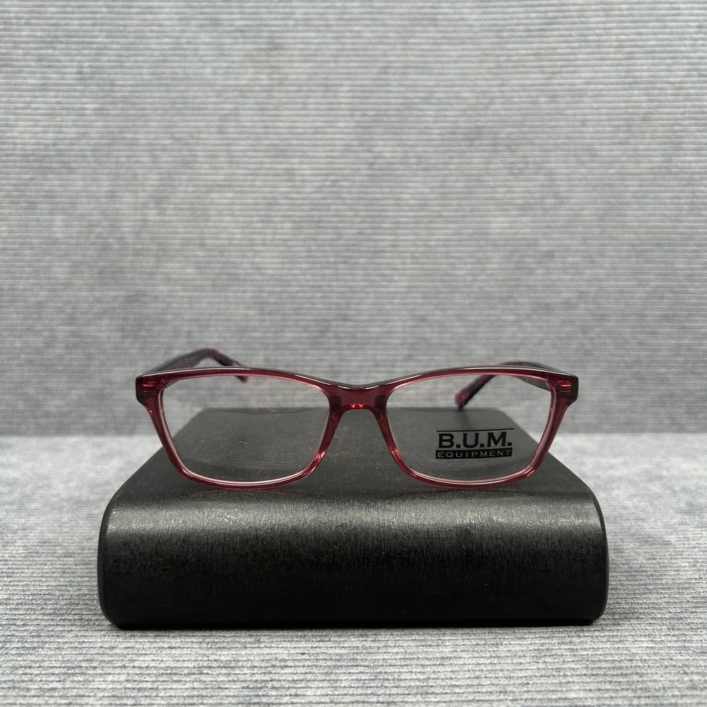 B.U.M. Equipment Discreet Y2k Eyeglasses Rose Purple Rectangular Frames